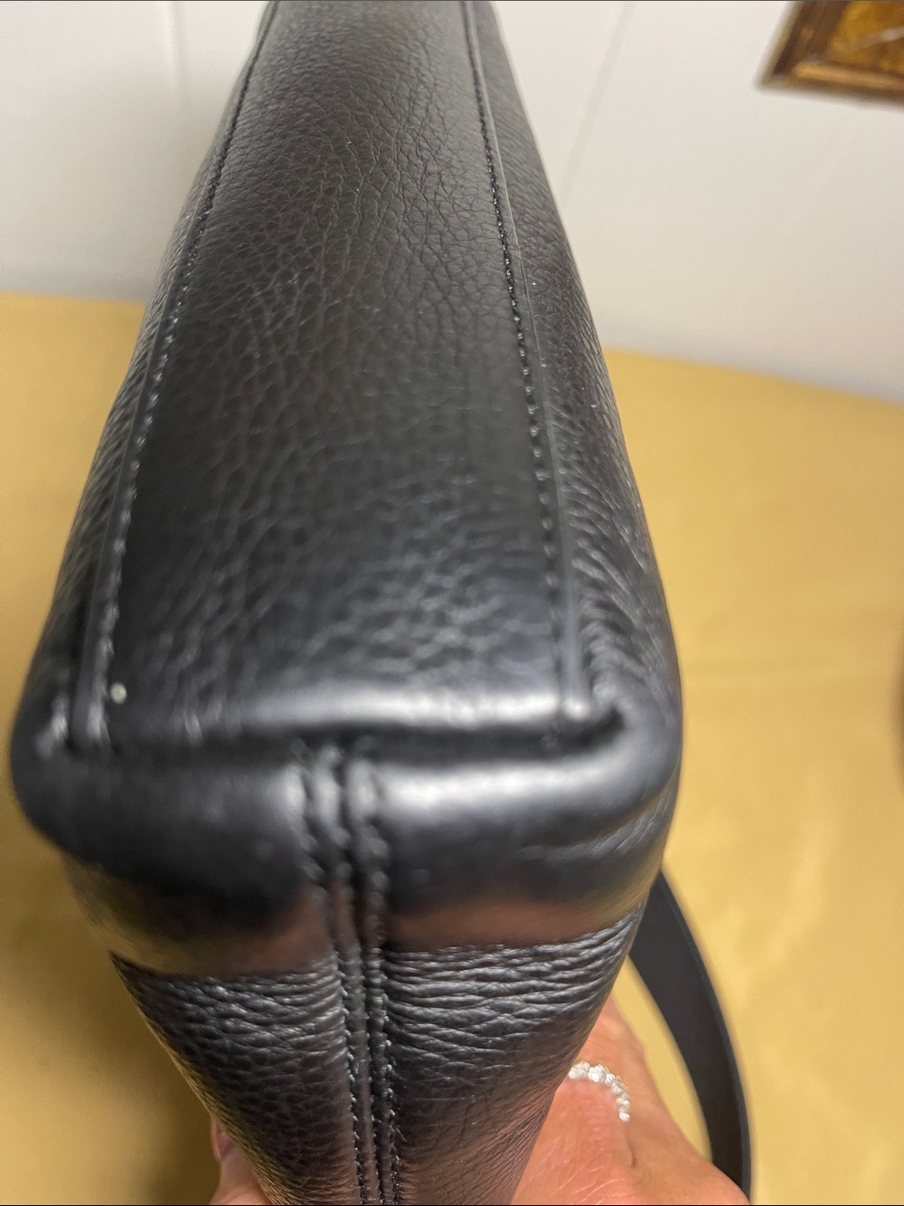 Coach Men’s Houston Black Pebbled Leather Flight Crossbody Bag - Picture 8 of 16